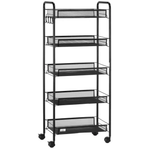 Tildasstore Köksvagn med 5 trådkorgar 106 cm
