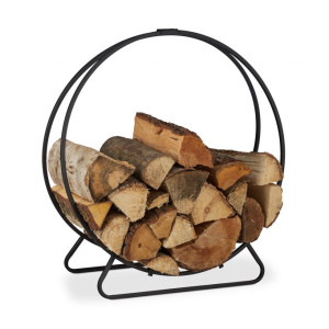 Tildasstore Rund vedställ svart
