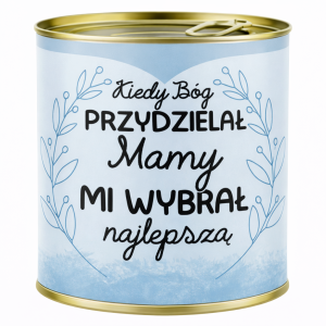 Pakowanie koszulki w puszkę dla mamy