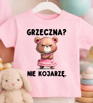 Różowa Koszulka dla DZIEWCZYNKI z fajnym nadrukiem