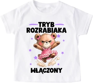 Koszulka dziecięca ''TRYB ROZRABIAKA'' misia