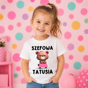 Koszulka dla dziewczynki SZEFOWA TATUSIA