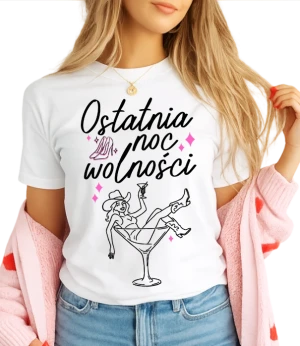 KOSZULKA NA WIECZÓR PANIEŃSKI ''OSTANIA NOC WOLNOŚCI''