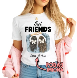 koszulka dla przyjaciółki ''BEST FRIENDS'' brunetka i blondynka