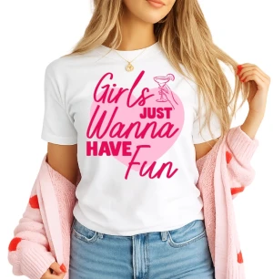 KOSZULKA NA WIECZÓR PANIEŃSKI ''GIRLS JUST WANNA HAVE FUN''