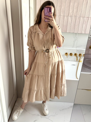 Sukienka z wiskozy Charlotte camel