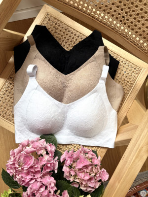 Biustonosz Rosa skins koronkowy - biały - xl