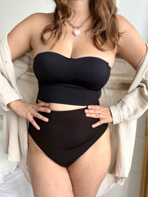 Top gorsetowy - czarny - s/m