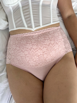 Majtki FlowerPower wysokie - granatowy - 5xl