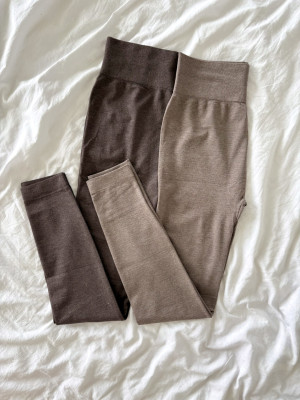 Legginsy CASHMERE brown colors - fango - 3xl