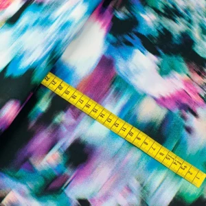 Tkanina kelly krepa wzór mazany odcnienie fioletowego