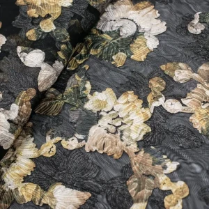 koronka stabilna kolorowe kwiaty na czarnym tle