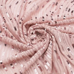 koronka stabilna wzór cekiny - brudny róź