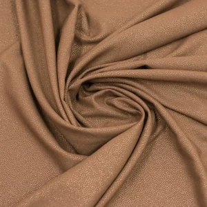 Tkanina Milano Krepa brokat - czekoladowy