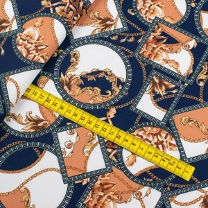 Tkanina Santana wzór włoski kolor granatowy