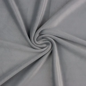 Dzianina velvet soft ubraniowy kolor szary