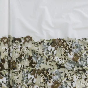 Tkanina popelina - border, wzór kwiatowy