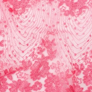 koronka stabilna kwiaty - koralowy