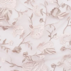 koronka stabilna kwiaty - złoty beż