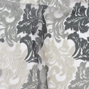 Koronka stabilna wzór kwiaty kolor srebrny