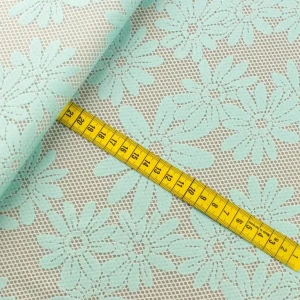 Siatka wzór kwiaty kolor zielony pastelowy