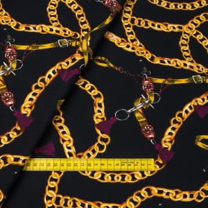 Dzianina żakard wzór herme kolor amarantowy