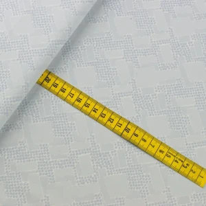 Dzianina żakard wzór geometryczny kolor błękitny