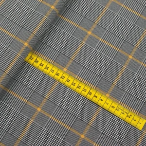 Tkanina w kratę pepitka kolor szary