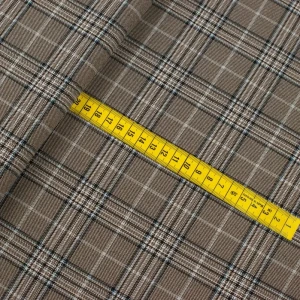 Tkanina w kratę kolor ziemisty