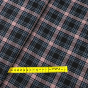 Tkanina w kratę odcienie brązu