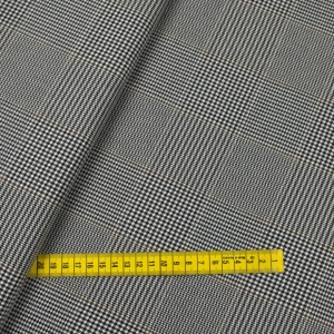 Tkanina w kratę pepitka kolor beżowy