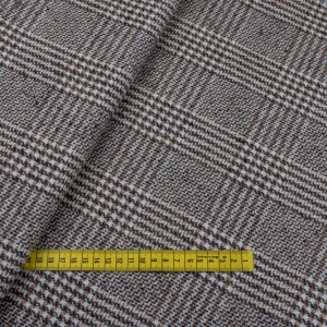 Tkanina płaszczowa wzór pepitka kolor beżowy