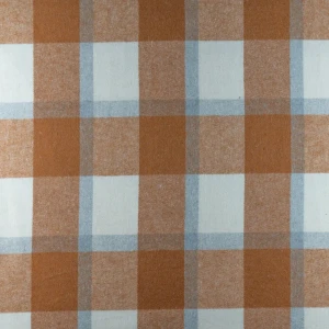 materiał w kratkę kolor camel