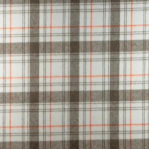 materiał w kratkę kolor brązowy i ecru