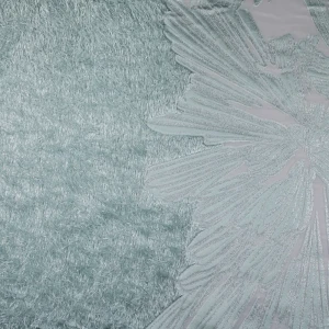 Tkanina żakard kwiat na miętowym tle KUPON 145x135 cm