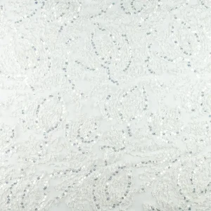 Koronka materiał w kwiaty kolor ecru