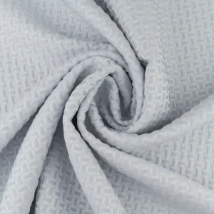 Tkanina żakard wzór geometryczny kolor pastelowy popielaty
