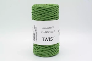 SZNUREK DO MAKRAMY TWIST 026  ZIELONY