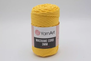 SZNUREK DO MAKRAMY YARNART 3 mm 764 ZÓŁTY