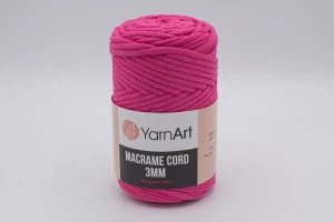 SZNUREK DO MAKRAMY YARNART 3 mm 771 FUKSJA