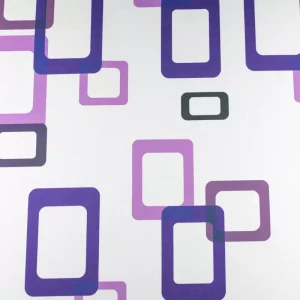 Tkanina na zasłony wzór geometryczny kolor fioletowy