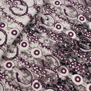 Dzianina punto wzór łańcuch odcienie fioletowego, PANEL 80 cm