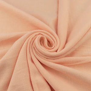 Tkanina Len Palermo kolor jasny łososiowy