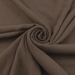 Tkanina Len Palermo kolor brązowy