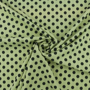 Tkanina Silki groszki jasna limonka