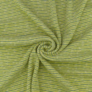 Dzianina swetrowa prążek jasny oliwkowy