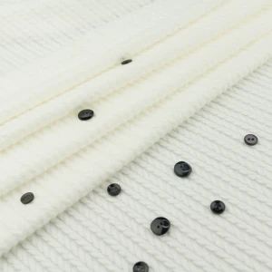 Dzianina swetrowa warkocz ciepły biały