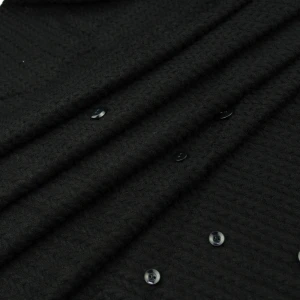 Dzianina swetrowa warkocz czarny