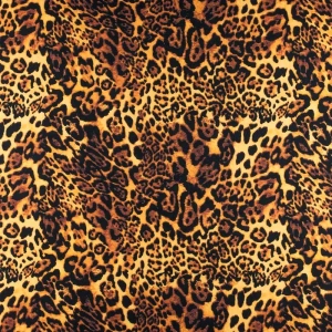 Dresówka pętelka wzór panterka odcienie brązu