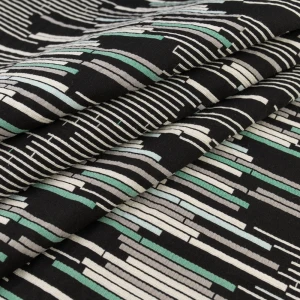 Tkanina Żakardowa geometryczny czarny